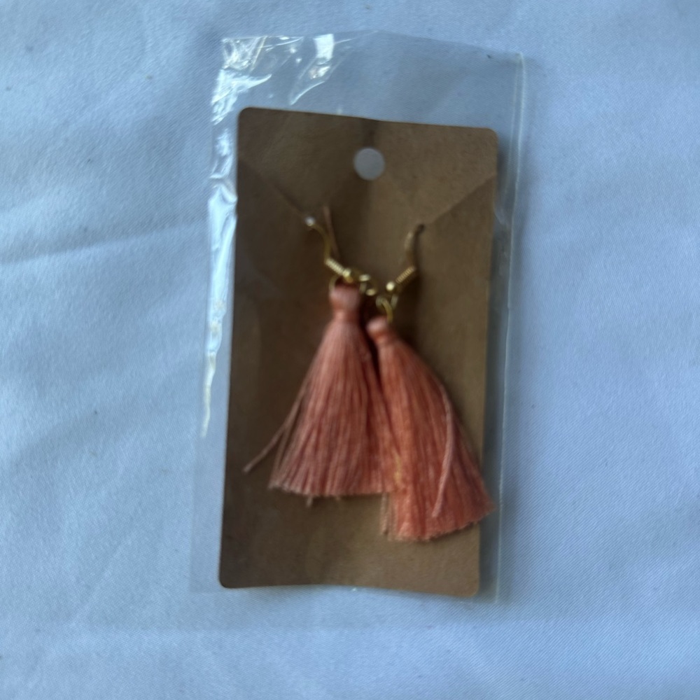 Pink Tassel Earrings
